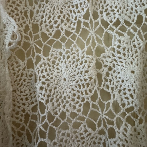 David Dart Elegant White Crochet Sweater. Size 2x - Picture 2 of 3